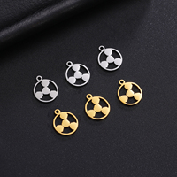 Sports Football Pendentif Accessoires En Acier Inoxydable Charme DIY À La Main Anneaux Boucles D'oreilles Bijoux Couple Cadeau