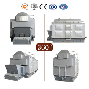 Chaudière à vapeur industrielle DZH 1 tonne horizontale à biomasse et charbon, haute efficacité, automatique, à économie d'énergie pour le traitement - Product Image 2