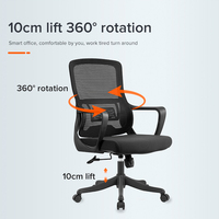 Vente en gros Chaise de bureau ergonomique pivotante professionnelle avec tissu à bascule moderne en maille confortable de luxe en métal