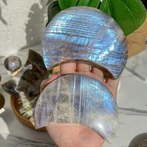 Piedra de Cristal Natural de Piedra Lunar Azul Tallada a Mano al por Mayor, Estilo Bohemio, para Decoración del Hogar Única y Regalos Navideños - Product Image 2