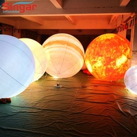 Ballons lumineux LED Planètes du Système Solaire Neuf Planètes Gonflables Planète Saturne