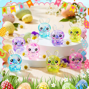 JITENG Boules anti-stress à presser Lapin de Pâques, jouet sensoriel pour le soulagement du stress, idéal pour les cadeaux de fête de Pâques et les cadeaux d'<span class=keywords><strong>anniversaire</strong></span> sur le thème des lapins - Product Image 4