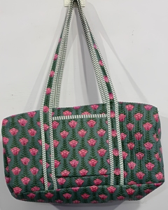 Bolsa de Viaje Acolchada de Algodón, Hecha a Mano en India, de Lujo, Deportiva, Cómoda, para Mujer, Informal, de Fin de Semana, con Cierre, para Compras - Product Image 6