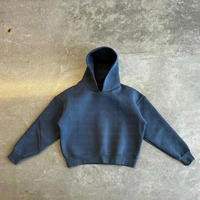 Haut de Gamme en Coton 380-500 GSM, Sweat à Capuche Court Uni Homme, Personnalisé Oversize Streetwear, Sweatshirts à Capuche Épais pour Hommes