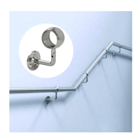Support mural rond pour main courante au design moderne, finition miroir satiné, acier inoxydable, support de garde-corps en tube plastique, fournisseur chinois