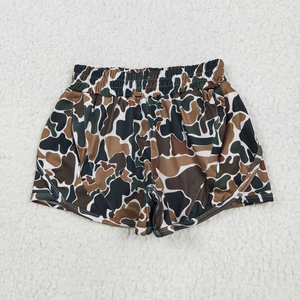 Shorts de yoga d'été pour enfants en gros, shorts de sport léopard pour bébés filles et sœurs - Product Image 4