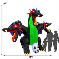 10ft halloween gonflable dragon cour halloween gonflables lumineux dragon vacances saisonniers gonflable décoratif dragon
