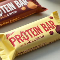 Emballage alimentaire personnalisé avec impression Snacks de noix Emballage de barre protéinée de lactosérum énergétique Emballages d'emballage personnalisés pour barres protéinées