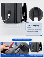 Sac d'ordinateur en EVA à coque rigide imperméable, directement de l'usine, sac à dos pour ordinateur portable en polyester durable avec port USB