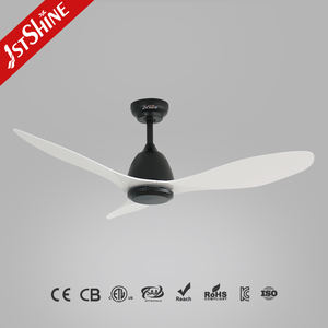 1stshine Ventilateur de plafond décoratif blanc 3 pales en plastique Vitesse du vent réglable Ventilateur de plafond haut sans lumière - Product Image 2