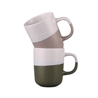Ustensiles de cuisine, tasses en céramique, tasses à lait, tasses à café, procédé émaillé, styles à couleurs contrastées, vente en gros personnalisée