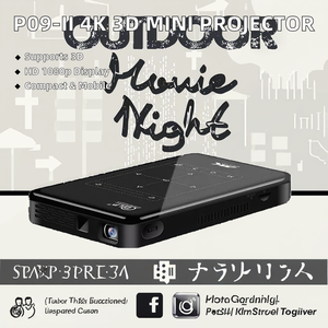 โปรเจคเตอร์พกพา P09 Mini DLP <span class=keywords><strong>ราคา</strong></span>โรงงาน ระบบ Android 14 โฟกัสแบบแมนนวล 1GB 8GB โฮมเธียเตอร์ วิดีโอ 4K ความสว่างสูง ระยะฉายสั้น รองรับ WiFi - Product Image 4
