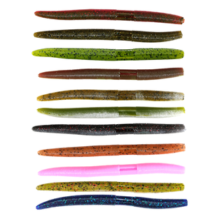 Leurre Souple Artificiel <span class=keywords><strong>Senko</strong></span> 13.5cm 10g Type Ver en PVC, pour Montage Texas Rig, Appât Salé pour Brème en Pêche en Rivière, Lac et Ruisseau - Product Image 1