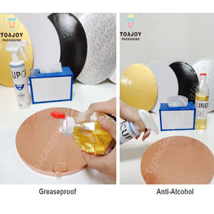 Base Gruesa y Resistente para Pastel, Tambor de 0.5 Pulgadas, Dorada y Blanca, Redonda o Cuadrada, de 10'' y 12'', Venta al por Mayor para Fiestas de Cumpleaños, Repostería y Postres - Product Image 4