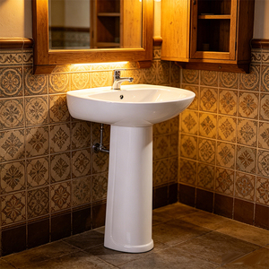 Juego de Sanitarios de Cerámica de Dos Piezas, Diseño Moderno y Económico, Inodoro y Lavabo, Conjunto de Baño - Product Image 1