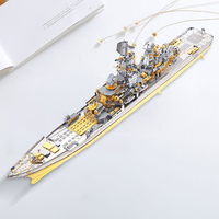 Puzzle 3D en métal Piececool Bateau de guerre croiseur, kit de modèle de navire de marine en acier inoxydable, jouet d'assemblage pour adulte