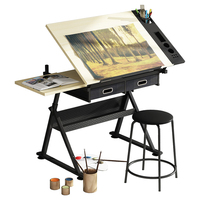 Yoteetop — table de chiffon en acrylique trempé, meuble scolaire, portable, pour les enfants, plan de dessin bâtiment