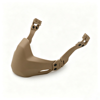 Masque facial pliable avec protège-menton, casque tactique universel pour activités de plein air, adapté aux accessoires de casque pour l'entraînement en extérieur