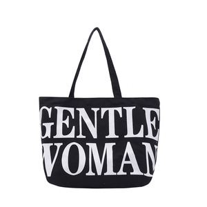 Sac fourre-tout en toile personnalisé avec impression de lettres, sacs fourre-tout en toile grand format avec logo imprimé sur mesure, sac à main en toile avec lettres - Product Image 1