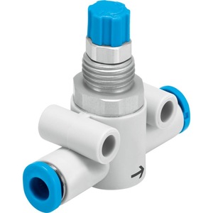 Válvula de control de flujo unidireccional en línea, precisa y duradera, con diseño de montaje rápido con tubo de conexión para movimiento ajustable del cilindro - Product Image 2