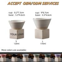 Tasse à expresso créative en céramique 120/170 ml, tasse à thé émaillée peinte à la main avec support, tasse à thé et gobelet en céramique pour boissons et cadeaux