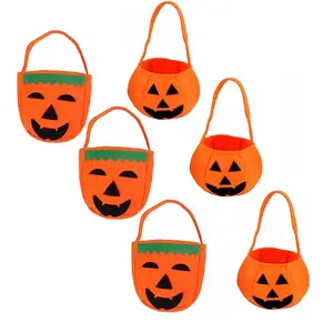 Halloween Theme Party Props Decorações Conjuntos Feriado Festival Suprimentos Bruxa Bag Crianças Laranja Abóbora Baldes De Doces