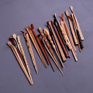Japanese Style Bamboo Tea Pick Scoop Set Handmade Kung Fu Tea Ceremony Accessories Irregular Shape Zhejiang Origin - Product Image 2