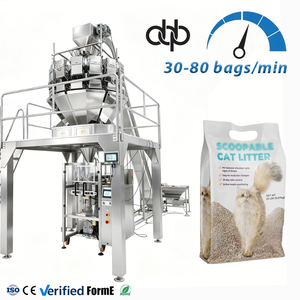 Machine de scellage de sacs à litière pour chats à grande vitesse, machine de remplissage et d'emballage automatique avec pesage pour 10LBS 20LBS - Product Image 1