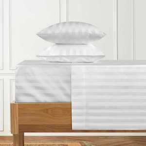 Hiện Đại Trắng Sọc khách sạn Linen 4-mảnh cotton khách sạn bedding Set và mềm mại thoáng khí sang trọng tấm ga trải giường Duvet cover vỏ gối - Product Image 2