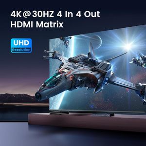 Syong đúng 4x4 <span class=keywords><strong>HDMI</strong></span> Ma Trận chuyển đổi 4K 30Hz, 4 trong 4 out <span class=keywords><strong>HDMI</strong></span> chuyển đổi với từ xa hỗ trợ HDR 3D <span class=keywords><strong>HDMI</strong></span> 1.4 HDCP 1.4 downscale 1080P - Product Image 4
