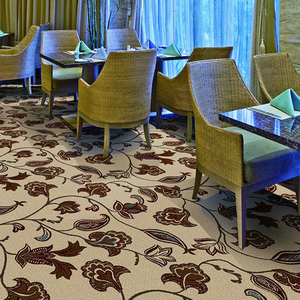 Tapis mural imprimé en nylon, hôtel moderne, <span class=keywords><strong>restaurant</strong></span>, salle de banquet, design floral coloré personnalisé, antidérapant, usage commercial - Product Image 1
