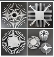 Radiateur en aluminium extrudé usiné CNC, anodisé, pour dissipateur thermique LED, usinage de précision personnalisé