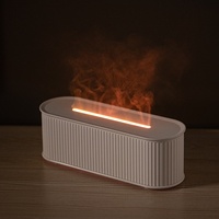 Diffuseur d'arômes à simulation de flamme avec lumière dégradée colorée, humidificateur intelligent à ultrasons