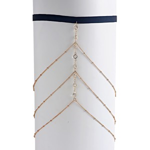 Gran oferta, <span class=keywords><strong>cadena</strong></span> para el cuerpo, aleación chapada en oro y <span class=keywords><strong>cadena</strong></span> para el <span class=keywords><strong>muslo</strong></span> <span class=keywords><strong>de</strong></span> cristal, <span class=keywords><strong>cadena</strong></span> multicapa con borlas para mujer - Product Image 2