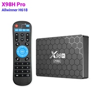 Android 12.0 Box X98H Pro Allwinner H618 Compatible con 4K Ultra HD, WiFi 6 de 2.4GHZ/5.8GHZ, Ethernet 1000M, BT5.0, H.265 HEVC