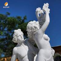 MILY Sculpture grandeur nature de statue d'Apollon et de Daphné en marbre blanc de pierre naturelle de jardin extérieur à vendre