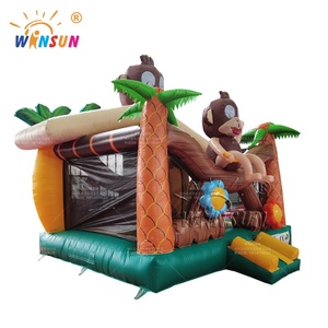 Winsun khỉ chủ đề <span class=keywords><strong>Inflatable</strong></span> nhà bị trả lại & nhảy lâu đài <span class=keywords><strong>Bouncer</strong></span> với 0.55mm bạt PVC thân thiện với môi cho trẻ em - Product Image 2