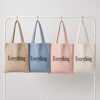 Tas Tote Kanvas Berat dengan Kantong Depan Kapasitas Besar, Tas Belanja Bahu Katun Reusable untuk Wanita, Perjalanan, Kerja, Pantai, Sehari-hari