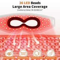 Masseur oculaire en silicone LED sans fil 7 couleurs, rechargeable par USB, masque de beauté électrique sans fil avec minuterie intelligente