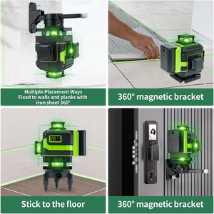 Niveau <span class=keywords><strong>laser</strong></span> avec trépied, portée 30 m, auto-nivelant, rechargeable, ligne croisée verte, outil de nivellement pour accrocher des tableaux - Product Image 4