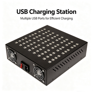 Station de charge de bureau silencieuse et à dissipation thermique avec 160 ports <span class=keywords><strong>USB</strong></span>, <span class=keywords><strong>chargeur</strong></span> rapide avec interrupteur d'alimentation 800W pour plusieurs appareils - Product Image 2