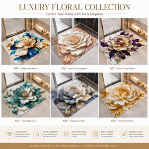 Tappeto e Moquette di Lusso in Poliestere a Pelo Corto con Stampa Floreale, Realizzati a Macchina, Moderni per Corridoio e Soggiorno - Product Image 2