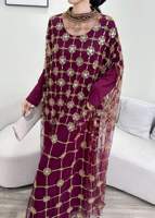 Robe longue de haute qualité pour femme, élégante et tendance, ornée de perles et de paillettes, idéale pour les banquets – Vente en gros usine