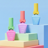 Vente en gros de flacons de vernis UV vides de 15 ml, flacon en verre personnalisé pour vernis à ongles avec bouchon à pinceau