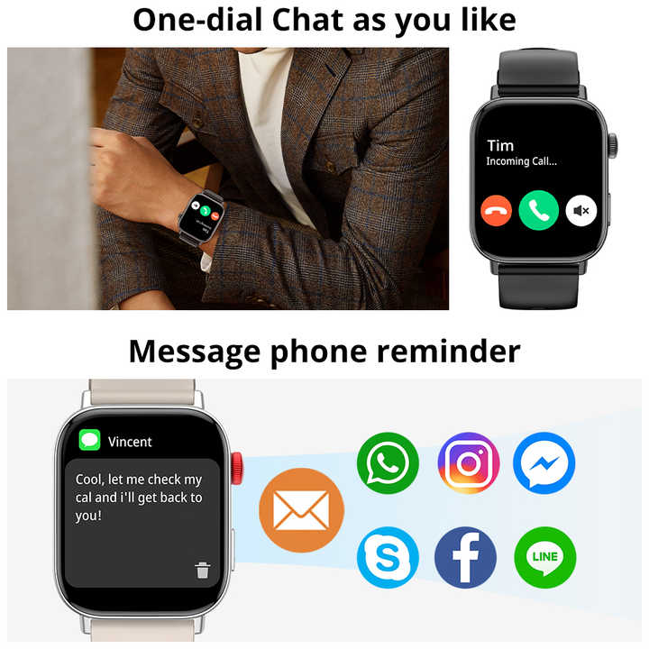 Wekome Milado Grote Makro Series Smart Watch Colin Oxygen Cardio Watch Remote Control Music Alarm Clock Features New Orange Blue