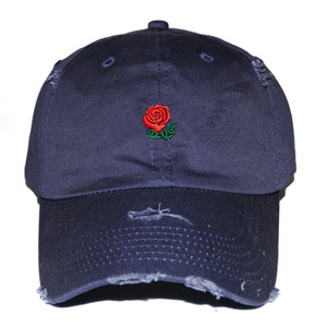 Personalizado cuero tapa de piedra lavada papá 6 panel sombreros de béisbol - Product Image 6