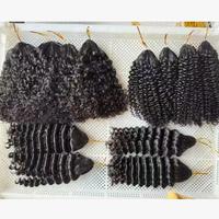 Extensions de cheveux humains vierges bouclés 14-30 pouces Remy non traités, texture personnalisée au crochet