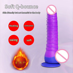 Vibromasseur réaliste en silicone souple télécommandé pour stimulation du point G et anale, Godemiché chauffant et vibrant pour femmes et couples, Jouet sexuel féminin - Product Image 5