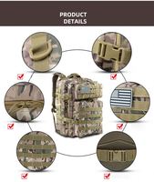Sac à dos tactique multifonction camouflage grande capacité ODM, unisexe, imperméable, pour la survie et la chasse, en polyester