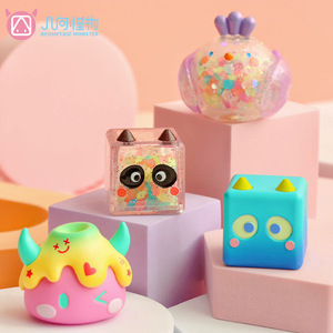Juguete blandito antiestrés, Caja Sorpresa, Monstruo Geométrico, Mundo de Purpurina, Muñecas y Figuras, set de regalo de juguetes en caja sorpresa, 24 piezas - Product Image 4
